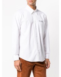 Chemise à manches longues blanche MSGM