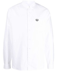 Chemise à manches longues blanche Fred Perry