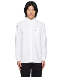 Chemise à manches longues blanche Fred Perry