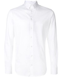 Chemise à manches longues blanche Giorgio Armani