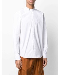 Chemise à manches longues blanche MSGM