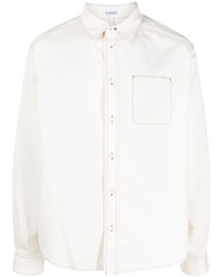 Chemise à manches longues blanche Loewe