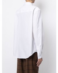 Chemise à manches longues blanche MSGM