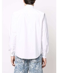 Chemise à manches longues blanche MSGM