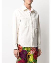 Chemise à manches longues blanche MSGM