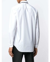 Chemise à manches longues blanche Versace
