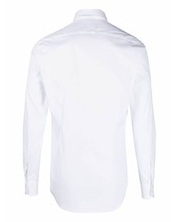 Chemise à manches longues blanche Corneliani