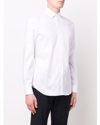 Chemise à manches longues blanche Corneliani