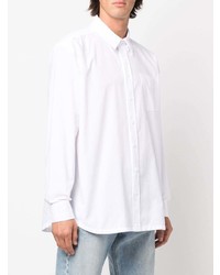 Chemise à manches longues blanche Lacoste