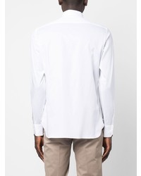 Chemise à manches longues blanche Zegna