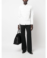 Chemise à manches longues blanche Tom Ford