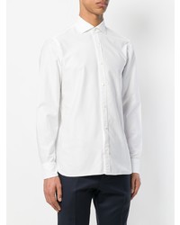 Chemise à manches longues blanche Z Zegna