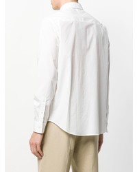 Chemise à manches longues blanche MSGM