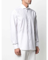 Chemise à manches longues blanche Corneliani