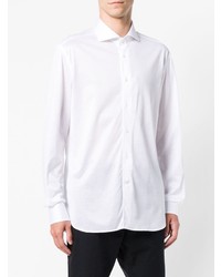 Chemise à manches longues blanche Corneliani