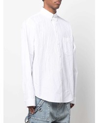 Chemise à manches longues blanche Balenciaga