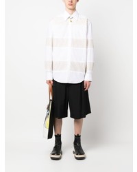 Chemise à manches longues blanche MSGM