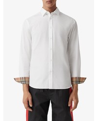 Chemise à manches longues blanche Burberry