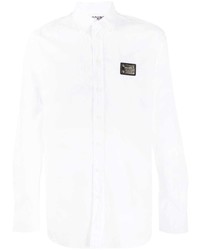 Chemise à manches longues blanche Moschino