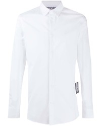 Chemise à manches longues blanche Moschino