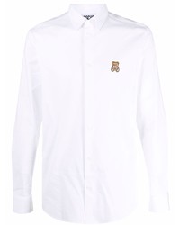 Chemise à manches longues blanche Moschino