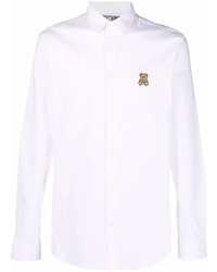 Chemise à manches longues blanche Moschino