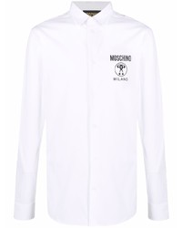 Chemise à manches longues blanche Moschino