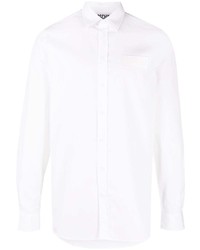 Chemise à manches longues blanche Moschino