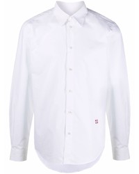 Chemise à manches longues blanche MSGM