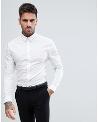Chemise à manches longues blanche New Look