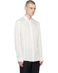 Chemise à manches longues blanche Dries Van Noten