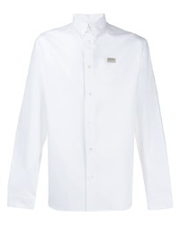 Chemise à manches longues blanche Philipp Plein