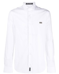 Chemise à manches longues blanche Philipp Plein