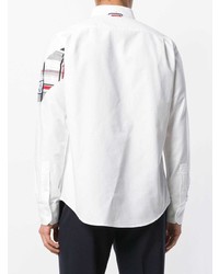 Chemise à manches longues blanche Moncler