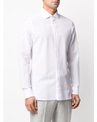 Chemise à manches longues blanche Ermenegildo Zegna