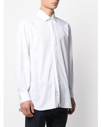 Chemise à manches longues blanche Corneliani