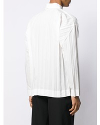 Chemise à manches longues blanche Homme Plissé Issey Miyake