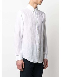 Chemise à manches longues blanche Ralph Lauren