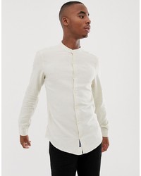 Chemise à manches longues blanche Pull&Bear