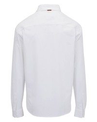 Chemise à manches longues blanche Zegna