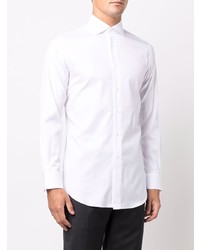 Chemise à manches longues blanche Brioni