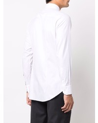 Chemise à manches longues blanche Brioni