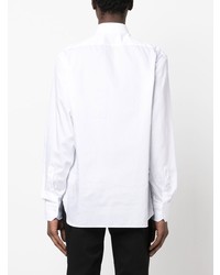 Chemise à manches longues blanche Zegna