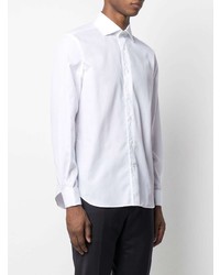 Chemise à manches longues blanche Corneliani