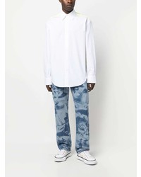 Chemise à manches longues blanche MSGM