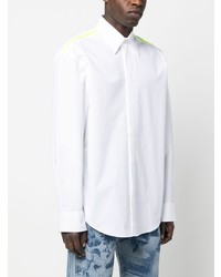 Chemise à manches longues blanche MSGM