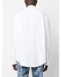 Chemise à manches longues blanche MSGM