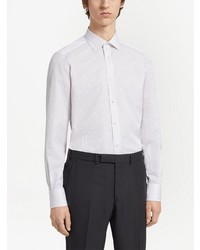 Chemise à manches longues blanche Zegna