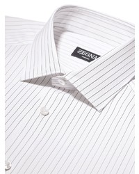 Chemise à manches longues blanche Zegna