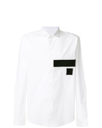 Chemise à manches longues blanche Versace Collection